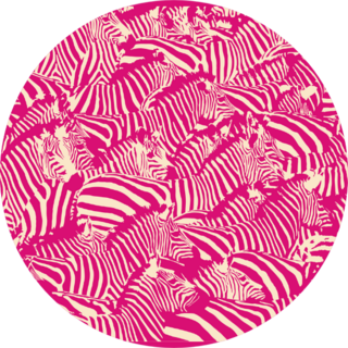 Zebra Pattern Bright Pink Sticker