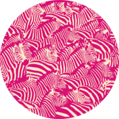 Zebra Pattern Bright Pink Sticker