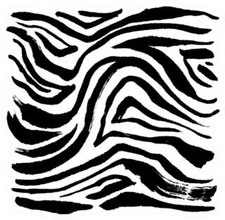 Zebra Print / Hand Drawn Pattern Sticker