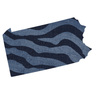 Zebra Print Map State Of Pennsylvania Sticker