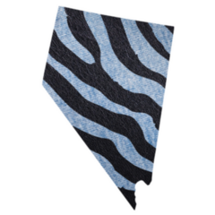 Zebra Print Nevada State Outline Sticker