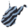 Zebra Skin Print State Map West Virginia Sticker