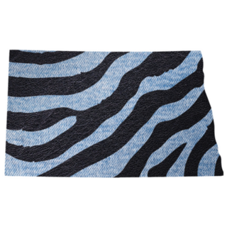 Zebra Skin State Map Of North Dakota Sticker