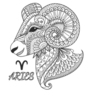 Zen Art Aries Zodiac Sign Sticker