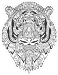 Zendoodle Tiger Sticker