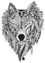 Zendoodle Wolf Sticker