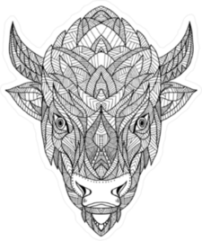 Zentagle Bison Head Sticker