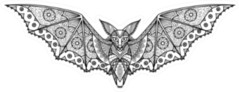 Zentangle Bat Sticker