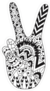Zentangle Hippie Peace Sign Sticker