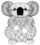 Zentangle Koala Sticker