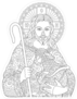 Zentangle Style Jesus Sticker
