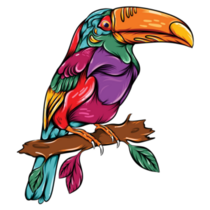 Zentangle Tropical Toucan Sticker