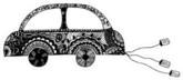 Zentangle Wedding Car Sticker
