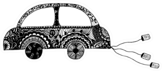 Zentangle Wedding Car Sticker