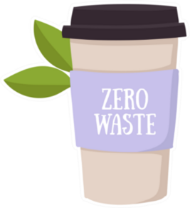 Zero Waste Coffee Cup Sticker