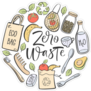 Zero Waste Collage Sticker