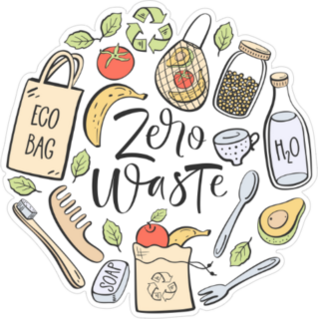 Zero Waste Collage Sticker