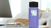 Zero Waste Life Slogan Sticker on a Water Bottle (New) example