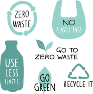 Zero Waste Life Slogan Sticker