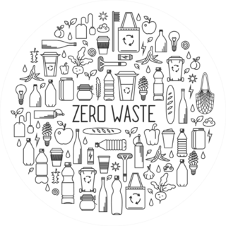 Zero Waste Monochrome Sticker