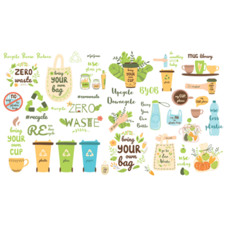 Zero Waste Sticker Sheet
