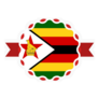 Zimbabwe Flag Emblem Badge Sticker