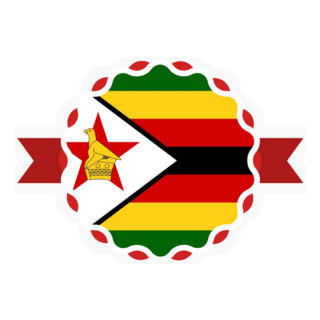 Zimbabwe Flag Emblem Badge Sticker