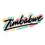 Zimbabwe Handwritten Colorful Lettering Sticker