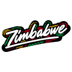 Zimbabwe Handwritten Text Sticker