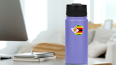 Zimbabwe Map Color Hand Drawn Sticker on a Water Bottle (New) example