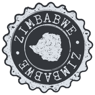 Zimbabwe Map Seal Sticker