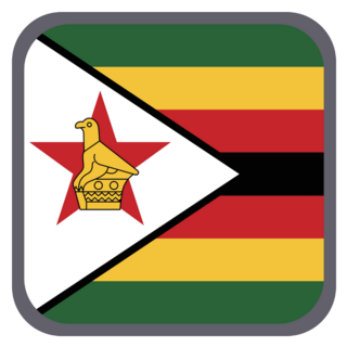 Zimbabwe National Flag Square Sticker