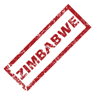 Zimbabwe Rectangle Stamp Sticker
