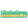 Zimbabwe Retro Lettering Sticker