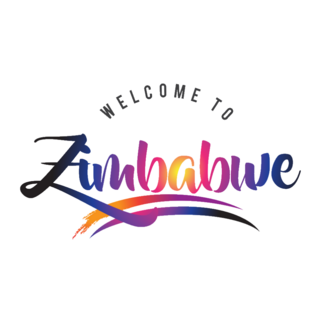 Zimbabwe Welcome Message Vibrant Sticker