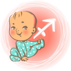 Zodiac Baby Sagittarius Sticker