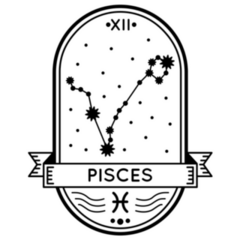 Zodiac Badge Constellation Pisces Sticker