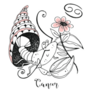 Zodiac Cancer Cute Crustacean Flower Sticker