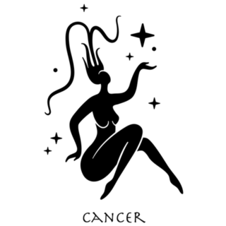 Zodiac Cancer Woman Silhouette Sticker 