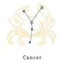 Zodiac Constellation Of Cancer Engraving Sticker