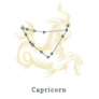 Zodiac Constellation Of Capricorn Retro Sticker 