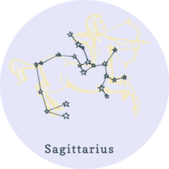 Zodiac Constellation Of Sagittarius In Sky Sticker 