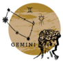Zodiac Gemini Boho Magical Sticker