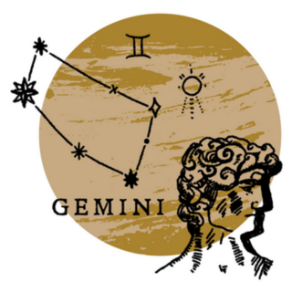 Zodiac Gemini Boho Magical Sticker