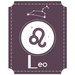 Zodiac Horoscope Card Leo Sticker