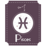 Zodiac Horoscope Sign Pisces Badge Sticker