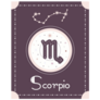 Zodiac Horoscope Sign Scorpio Purple Constellation Sticker