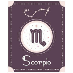 Zodiac Horoscope Sign Scorpio Purple Constellation Sticker