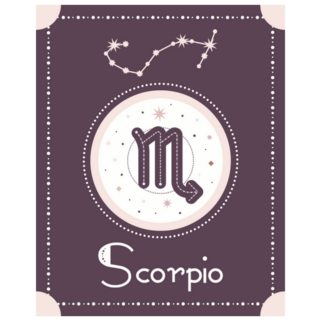 Zodiac Horoscope Sign Scorpio Purple Constellation Sticker