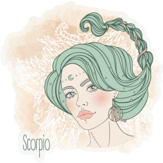 Zodiac: Illustration Of Scorpio Braid Sticker